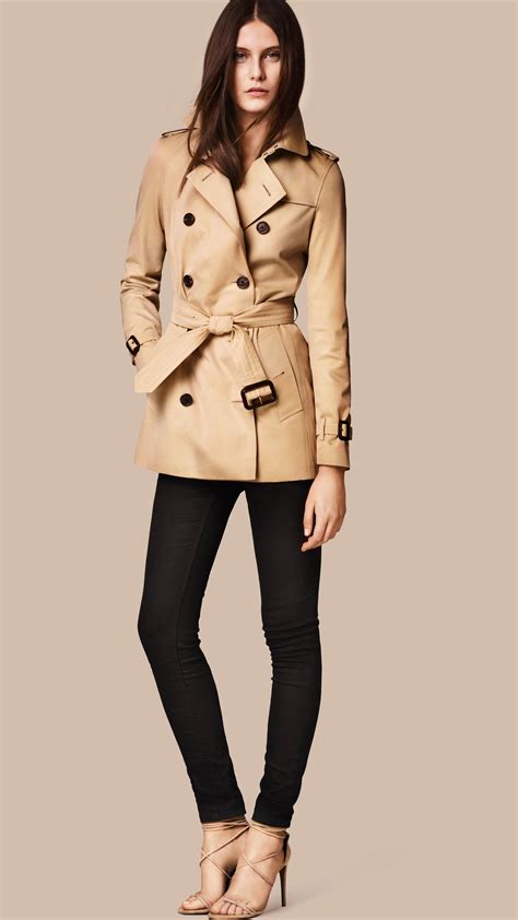 burberry kensington short trench coat|burberry kensington trench coat women's.